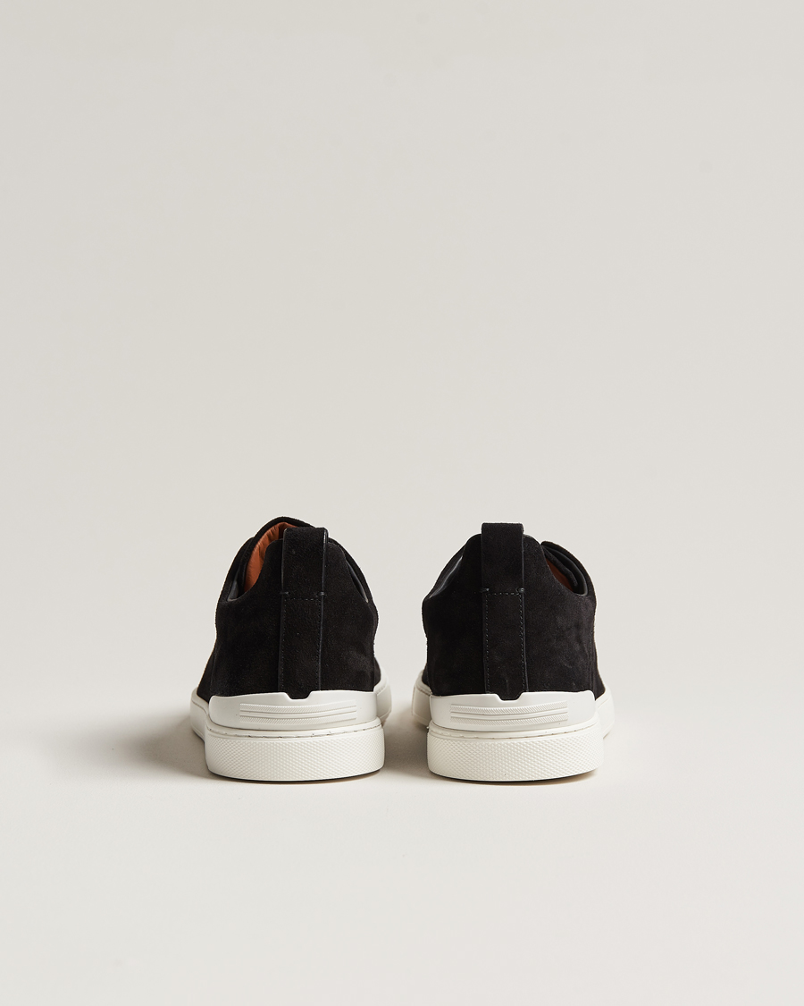 Uomini | Zegna Triple Stitch Sneakers Black Suede | Zegna | Triple Stitch Sneakers Black Suede