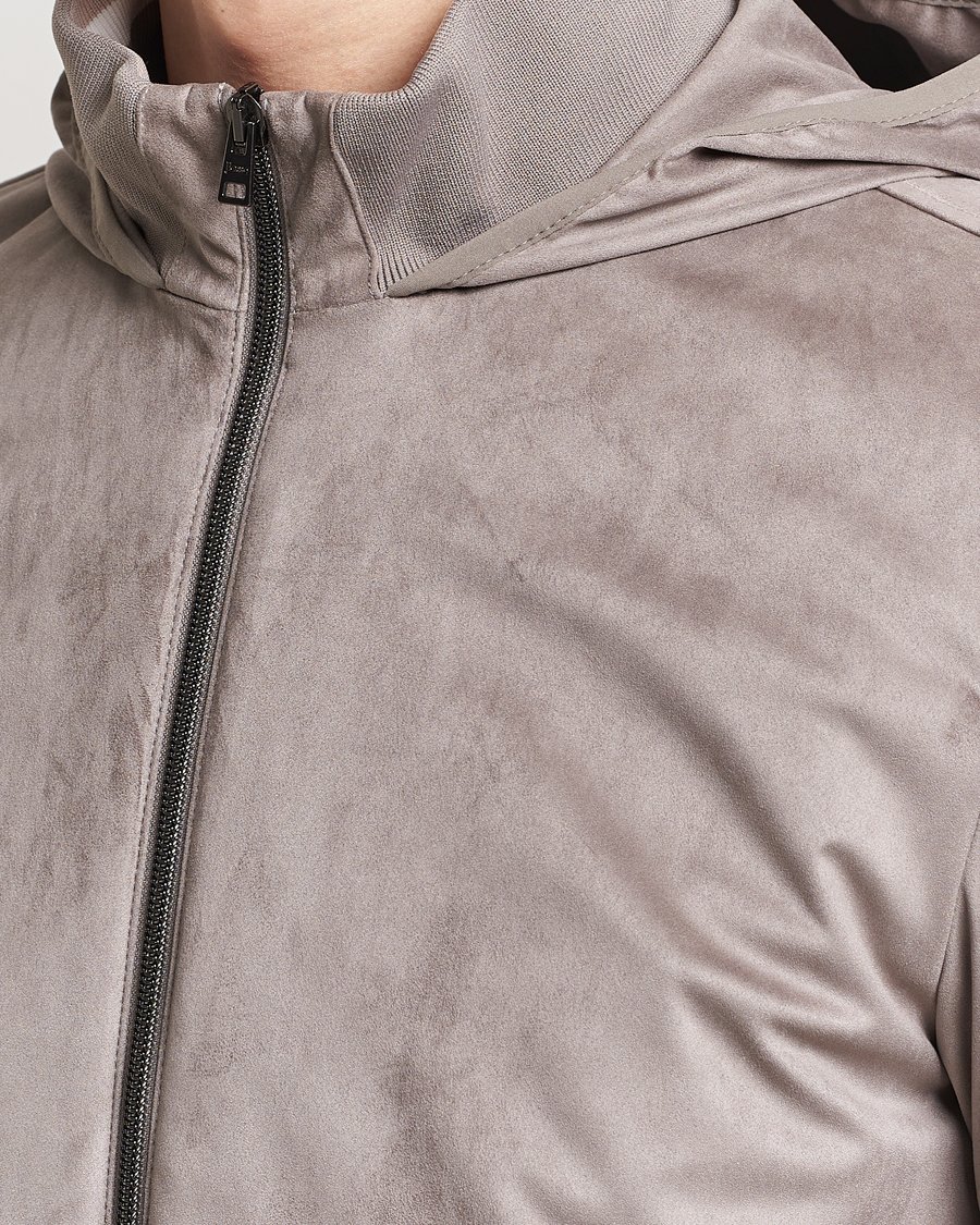 Uomini | Giacche | Herno | Faux Suede Bomber Jacket Grey