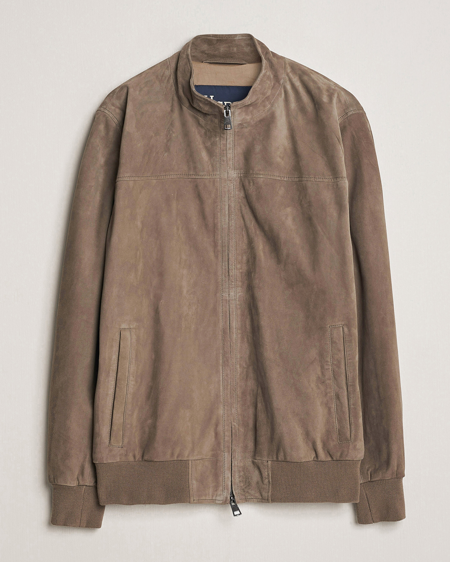 Uomini | Giacche | Herno | Suede Jacket Brown