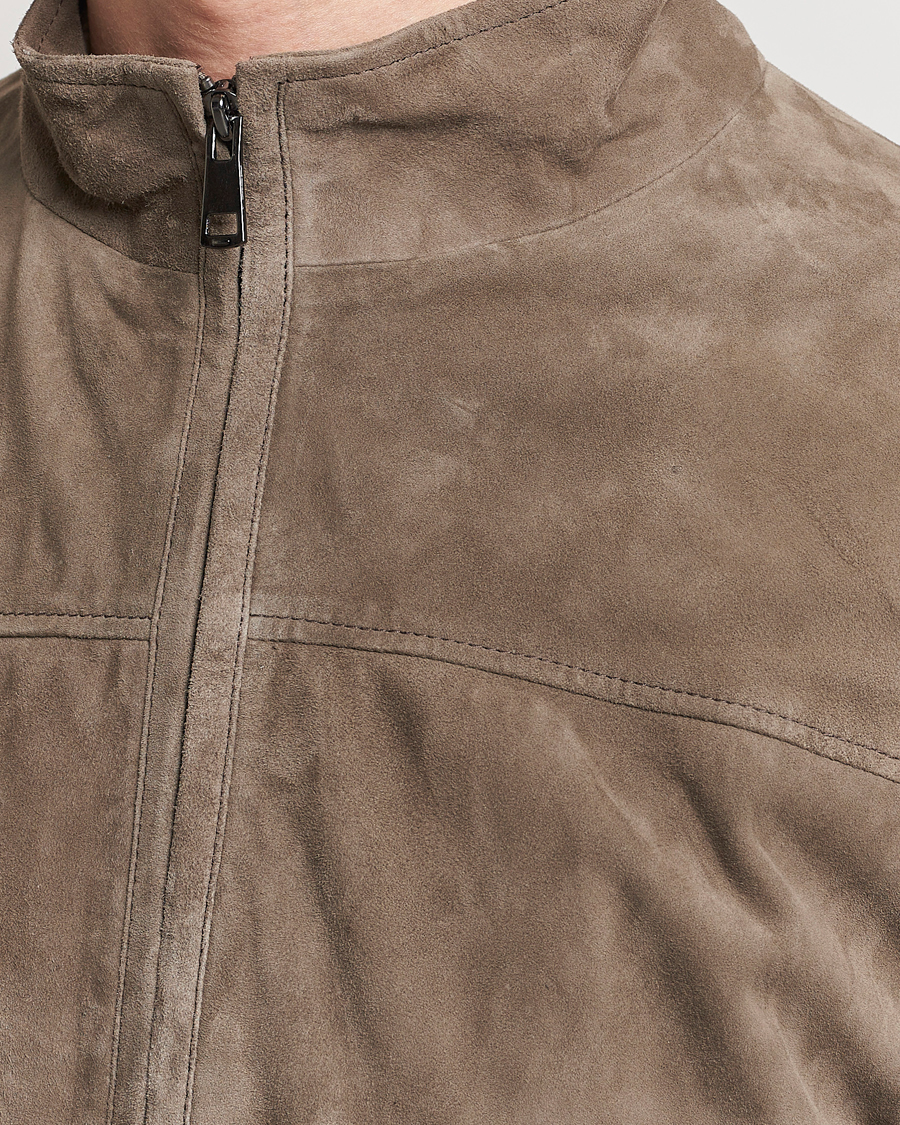 Uomini | Giacche | Herno | Suede Jacket Brown