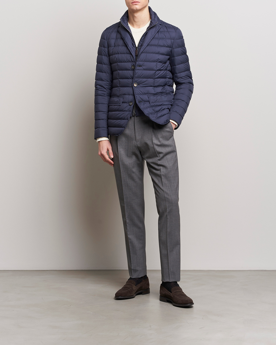 Uomini | Giacche | Herno | Nuage Matt Nylon Blazer Navy