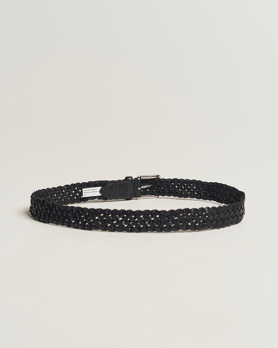 Uomini | Polo Ralph Lauren Braided Leather Belt Black | Polo Ralph Lauren | Braided Leather Belt Black