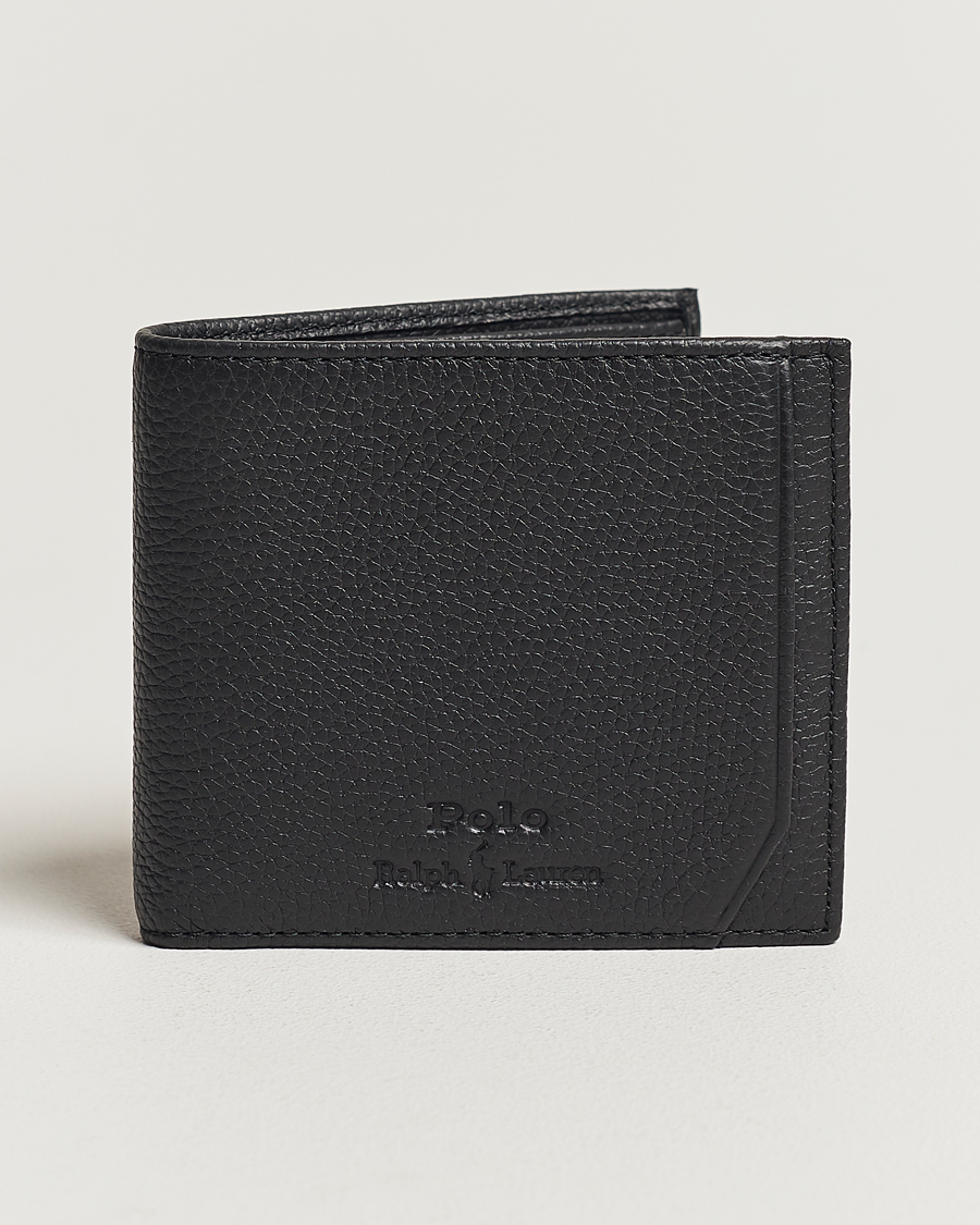 Uomini | Polo Ralph Lauren Pebbled Leather Billfold Wallet Black | Polo Ralph Lauren | Pebbled Leather Billfold Wallet Black