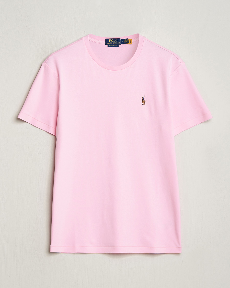 Uomini | T-shirt | Polo Ralph Lauren | Luxury Pima Cotton Crew Neck T-Shirt Caramel Pink