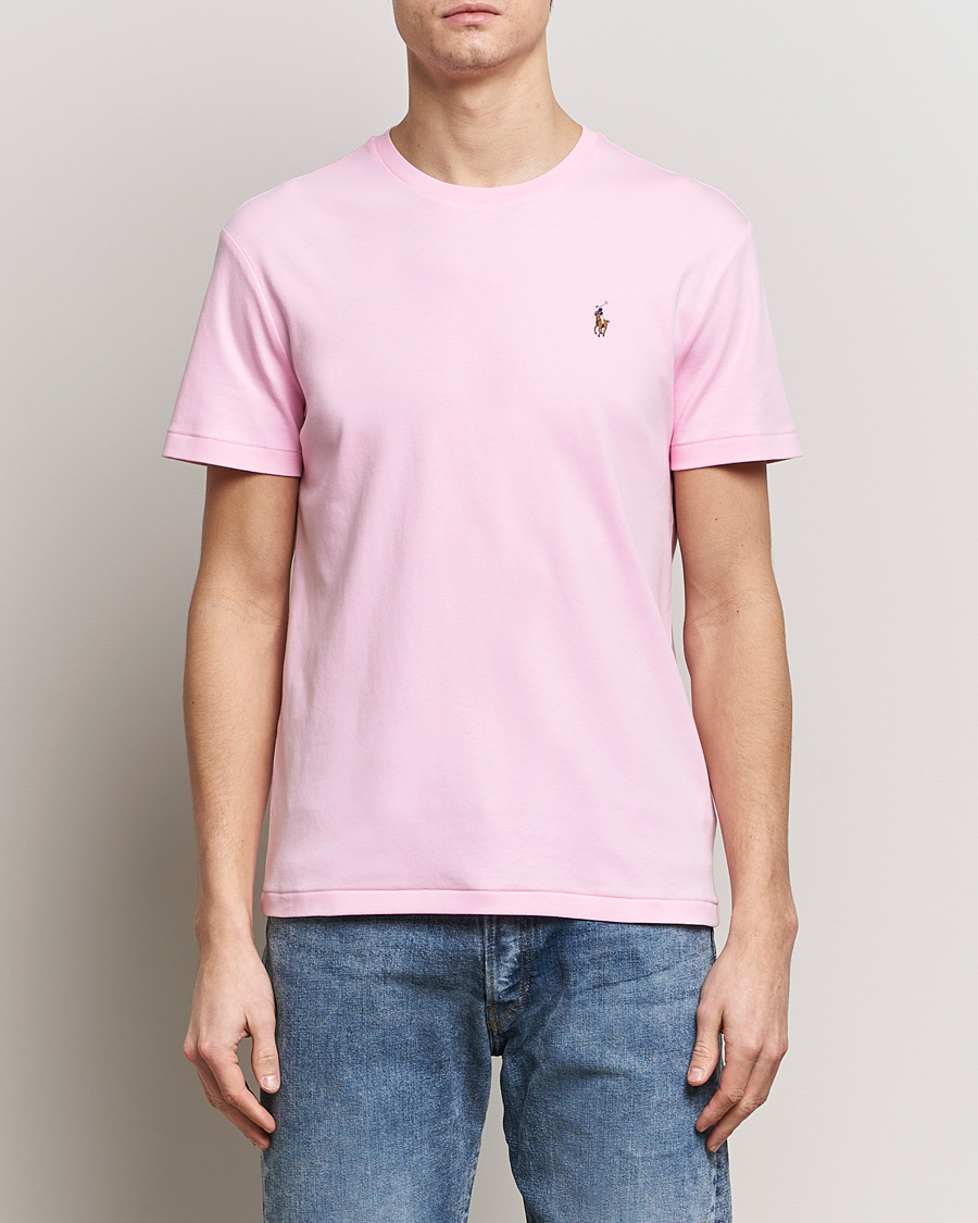 Uomini | T-shirt | Polo Ralph Lauren | Luxury Pima Cotton Crew Neck T-Shirt Caramel Pink
