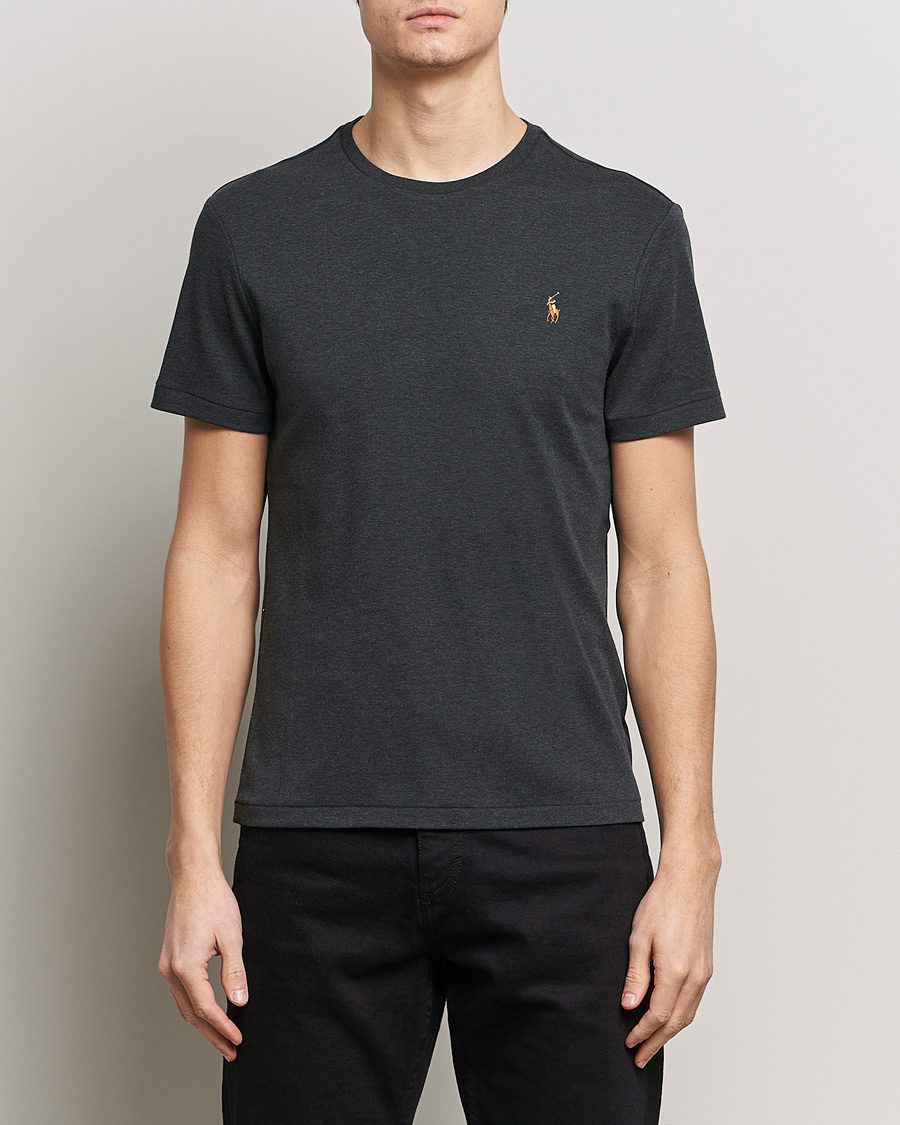 Uomini | T-shirt | Polo Ralph Lauren | Luxury Pima Cotton Crew Neck T-Shirt Black Heather
