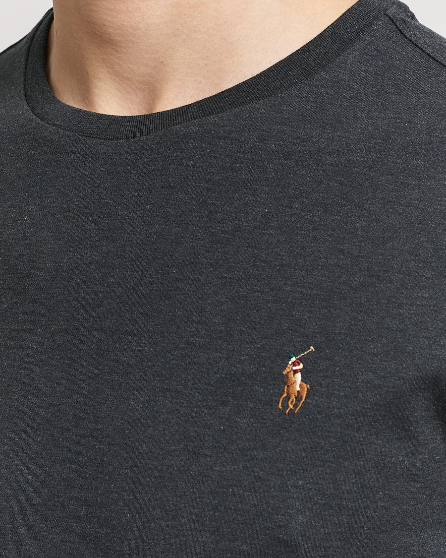 Uomini | T-shirt | Polo Ralph Lauren | Luxury Pima Cotton Crew Neck T-Shirt Black Heather