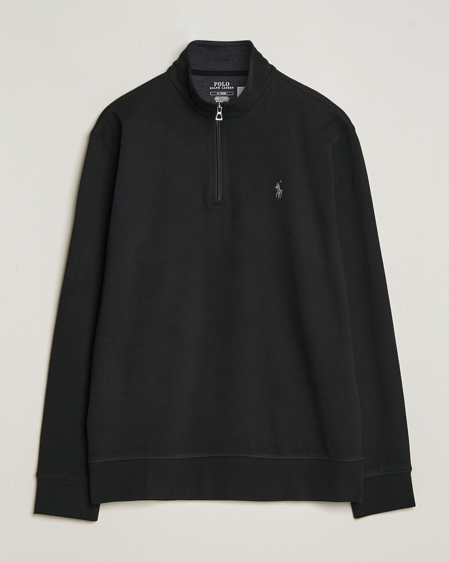 Uomini | Maglieria | Polo Ralph Lauren | Double Knit Half-Zip Sweater Polo Black