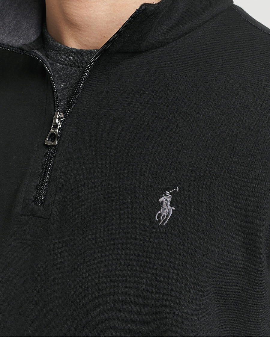 Uomini | Maglieria | Polo Ralph Lauren | Double Knit Half-Zip Sweater Polo Black
