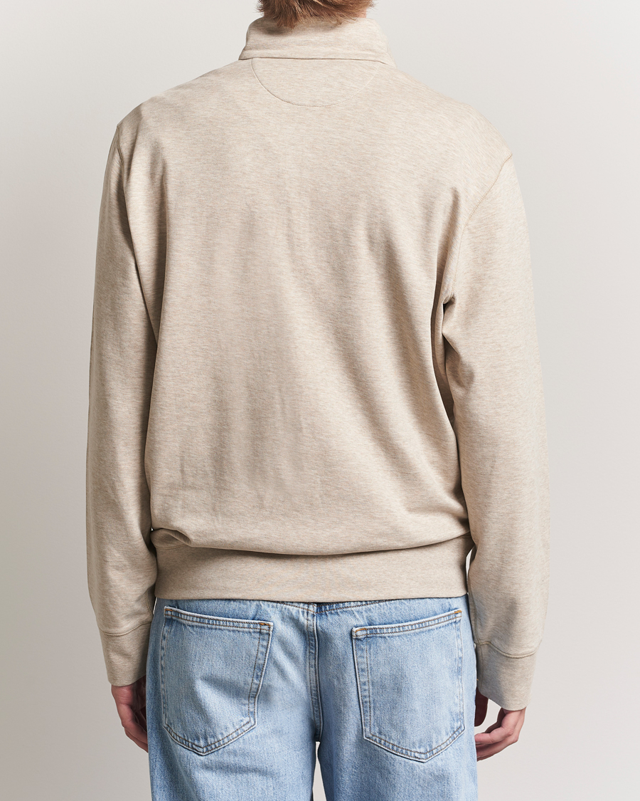 Uomini | Maglieria | Polo Ralph Lauren | Double Knit Half-Zip Sweater Tuscan Beige Heather