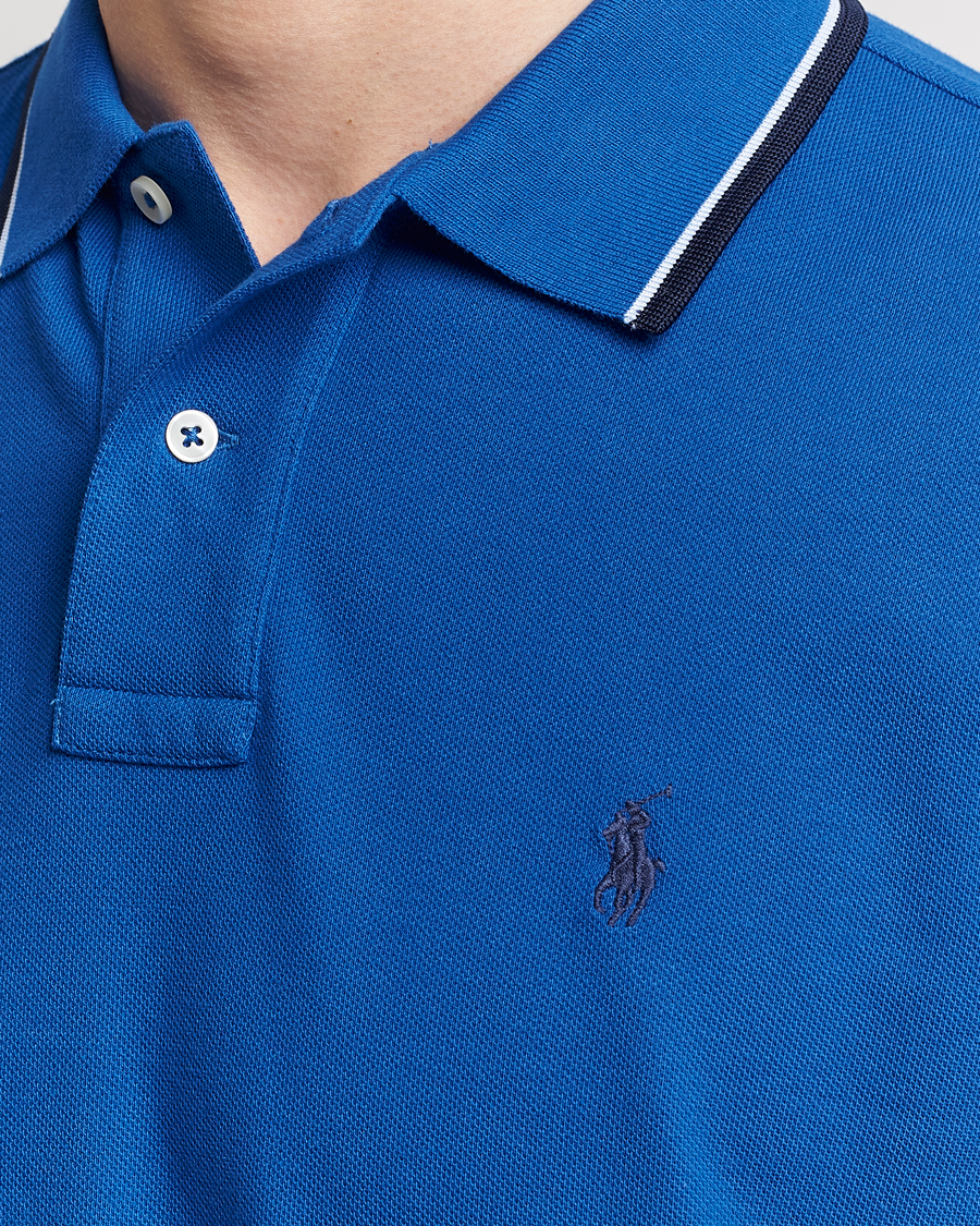 Uomini | Polo | Polo Ralph Lauren | Custom Slim Fit Tipped Polo Heritage Blue