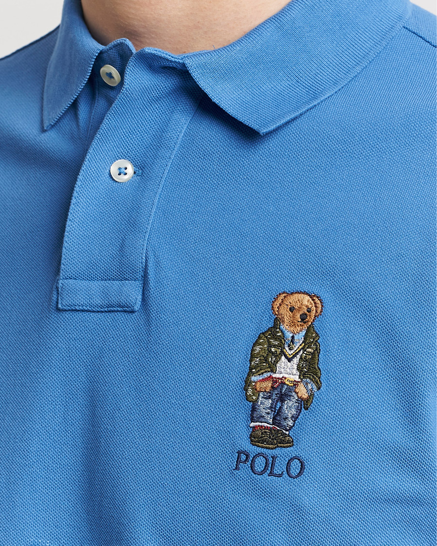Uomini | Polo | Polo Ralph Lauren | Custom Slim Fit Heritage Bear Polo New England Blue