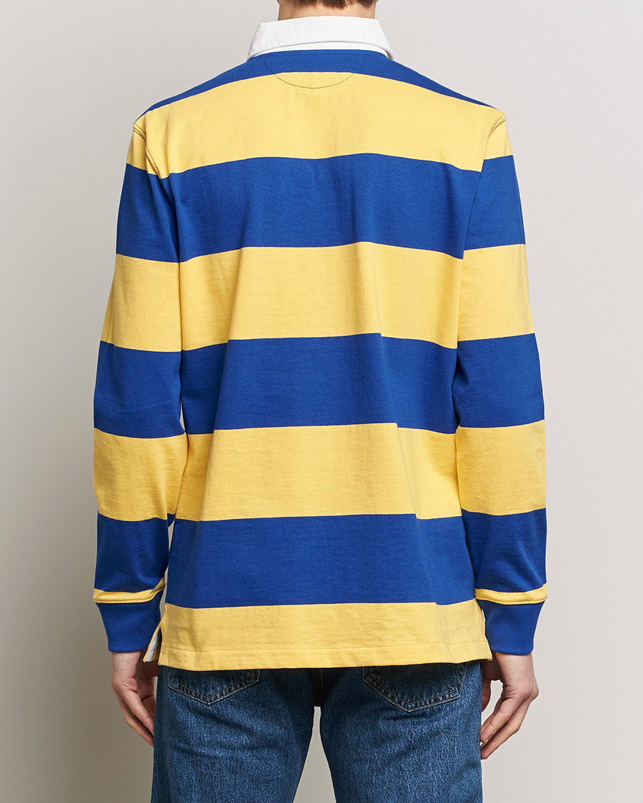 Uomini | Maglieria | Polo Ralph Lauren | Jersey Striped Rugger Chrome Yellow/Cruise Royal