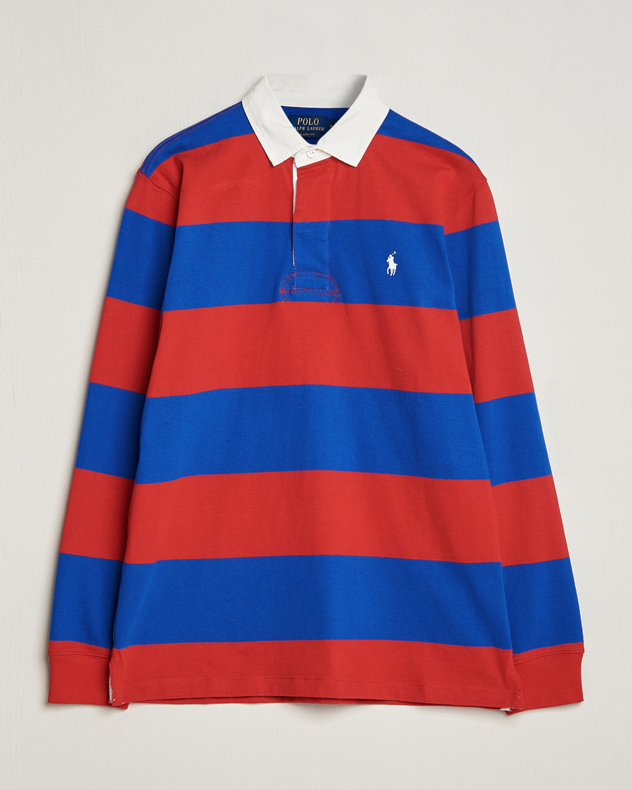 Uomini | Maglieria | Polo Ralph Lauren | Jersey Striped Rugger Red/Rugby Royal