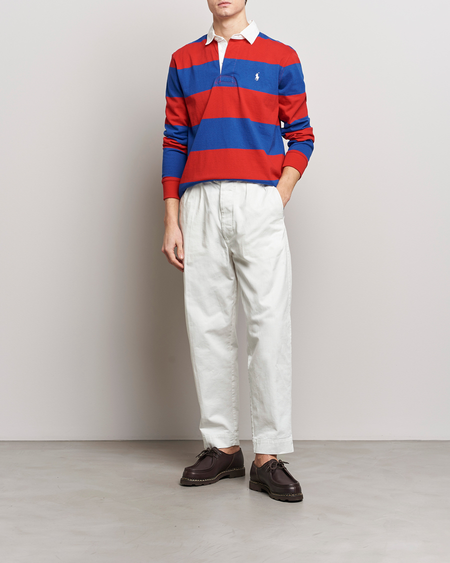 Uomini | Maglieria | Polo Ralph Lauren | Jersey Striped Rugger Red/Rugby Royal