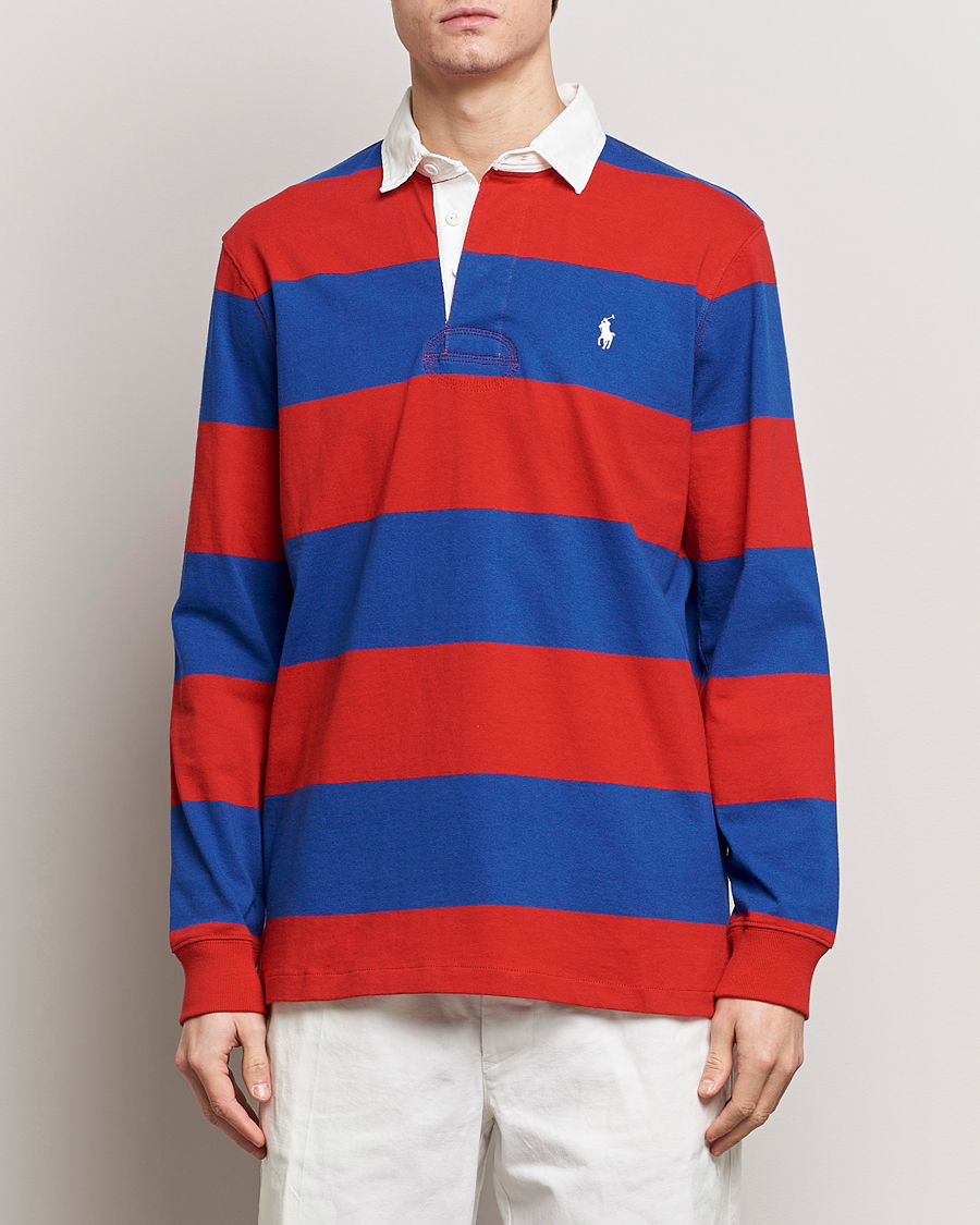 Uomini | Maglieria | Polo Ralph Lauren | Jersey Striped Rugger Red/Rugby Royal