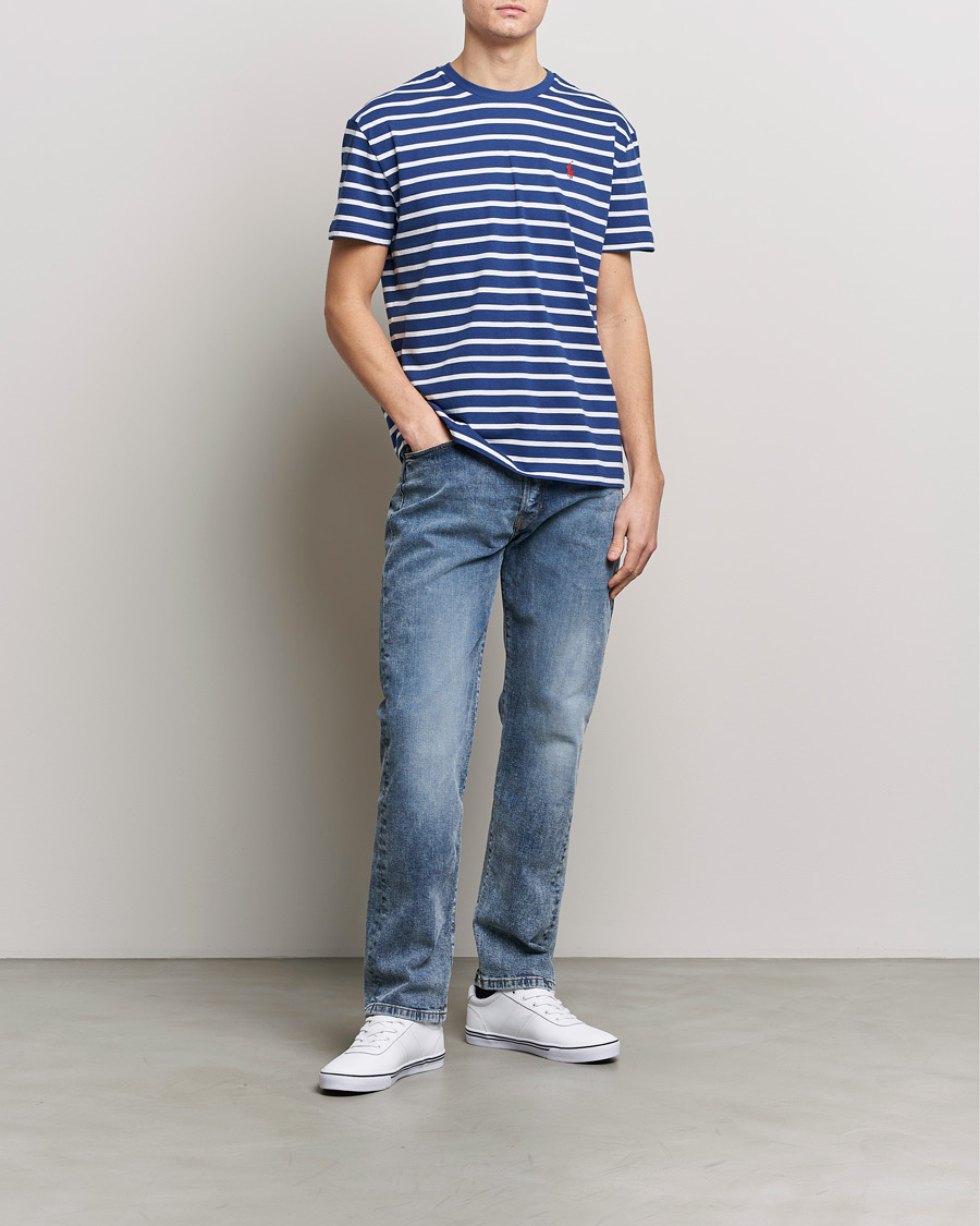 Uomini | T-shirt | Polo Ralph Lauren | Crew Neck Striped T-Shirt Beach Royal/White