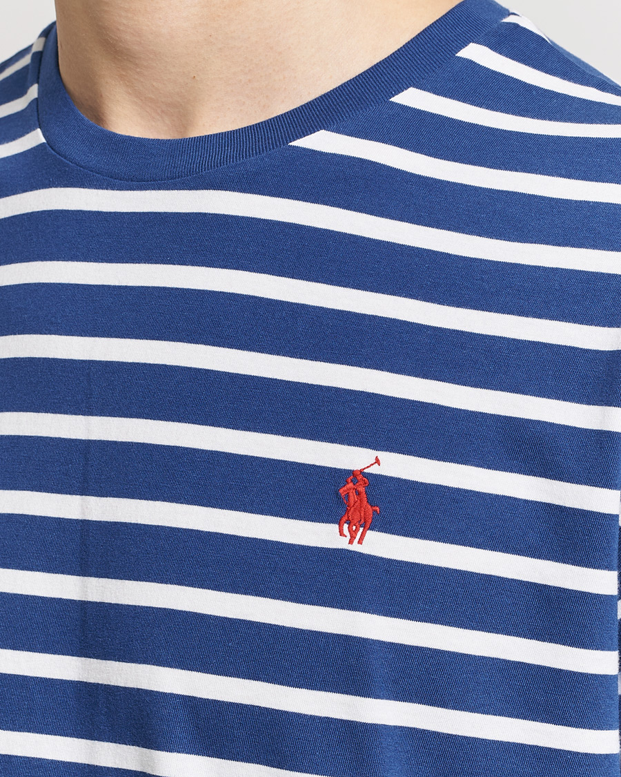 Uomini | T-shirt | Polo Ralph Lauren | Crew Neck Striped T-Shirt Beach Royal/White
