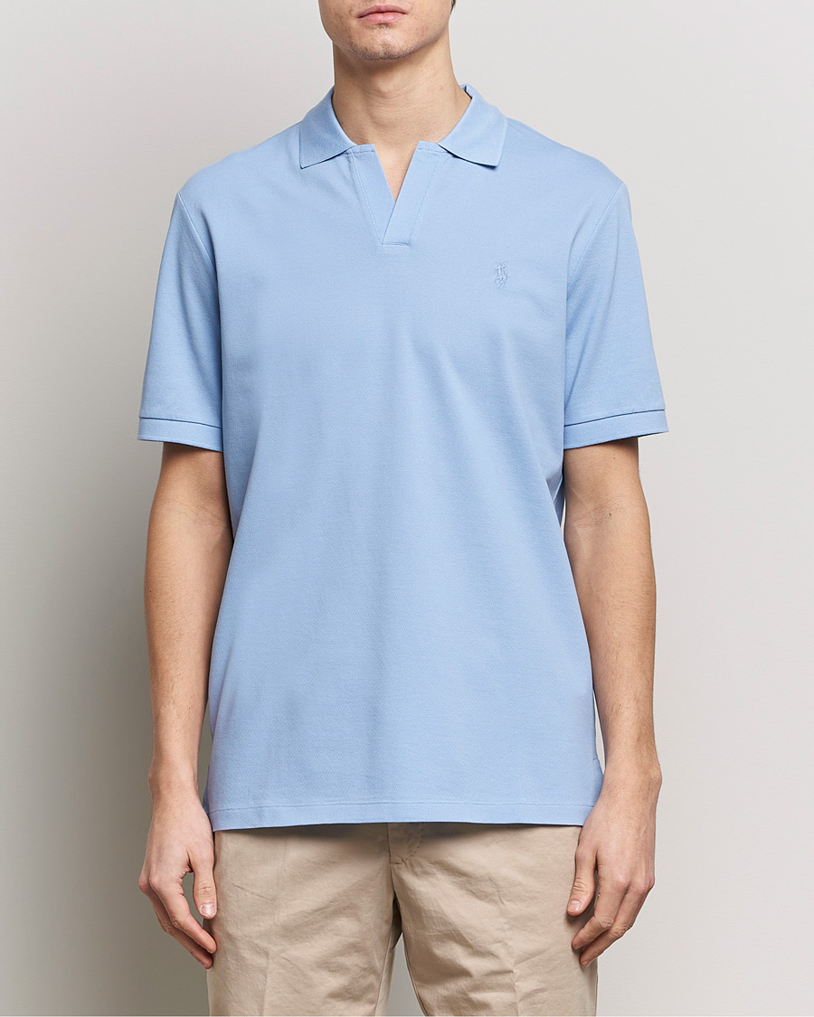 Uomini | Polo | Polo Ralph Lauren | Classic Fit Open Collar Stretch Polo Austin Blue