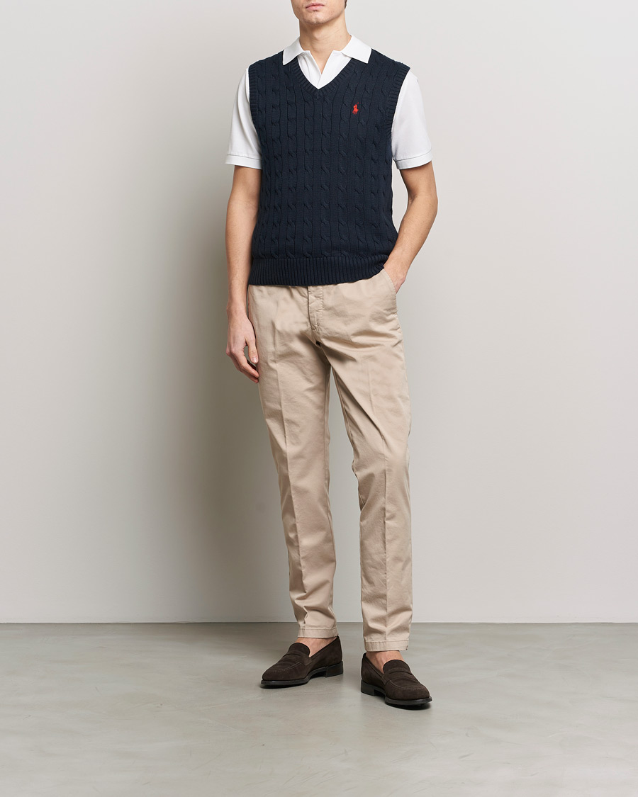Uomini | Maglieria | Polo Ralph Lauren | Cotton Cable Vest Hunter Navy