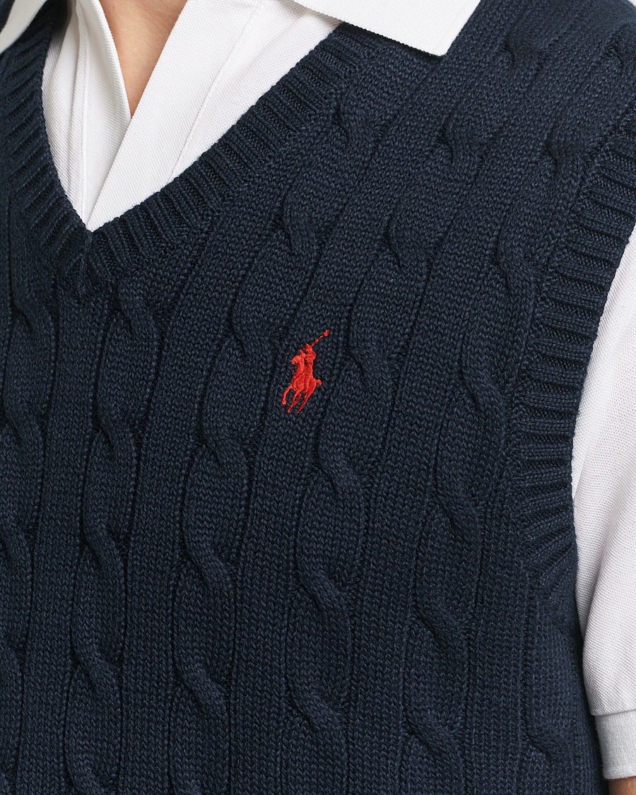 Uomini | Maglieria | Polo Ralph Lauren | Cotton Cable Vest Hunter Navy