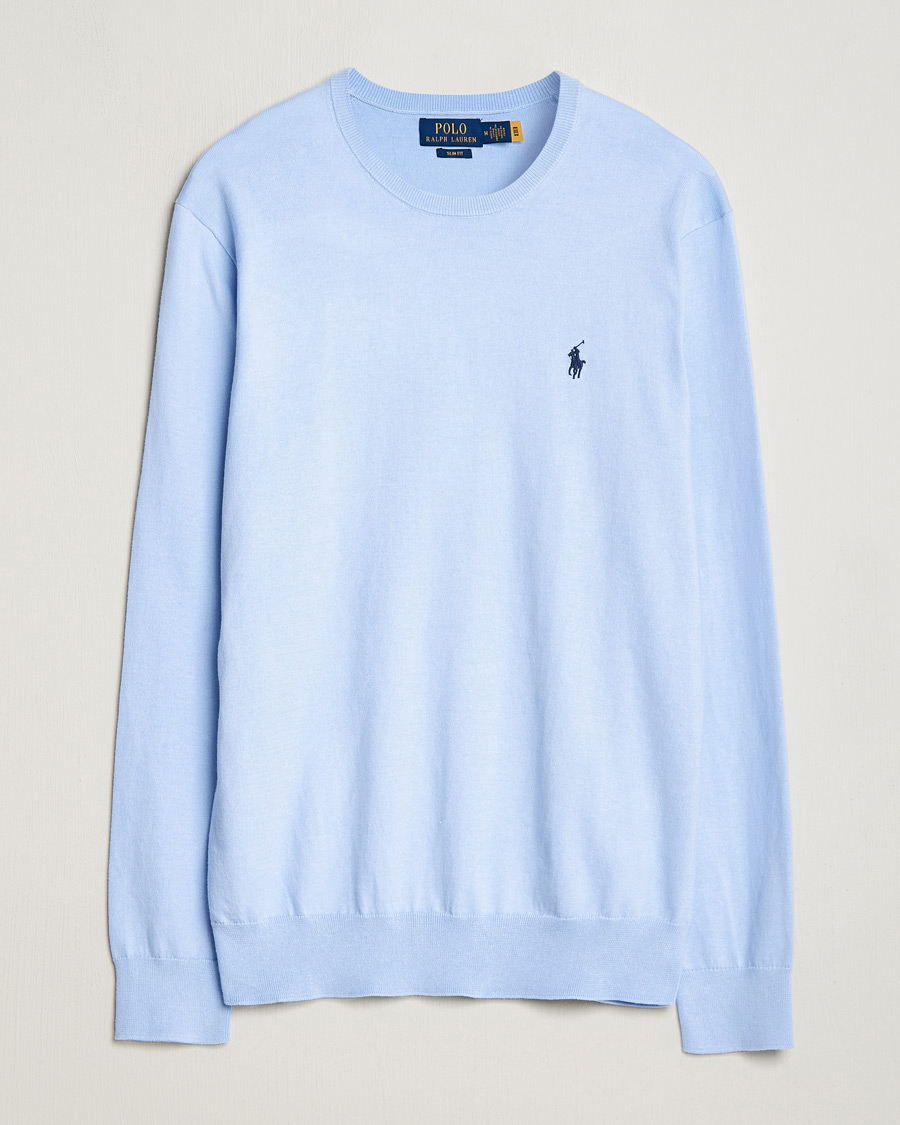 Uomini | Maglieria | Polo Ralph Lauren | Cotton Crew Neck Sweater Blue Hyacinth