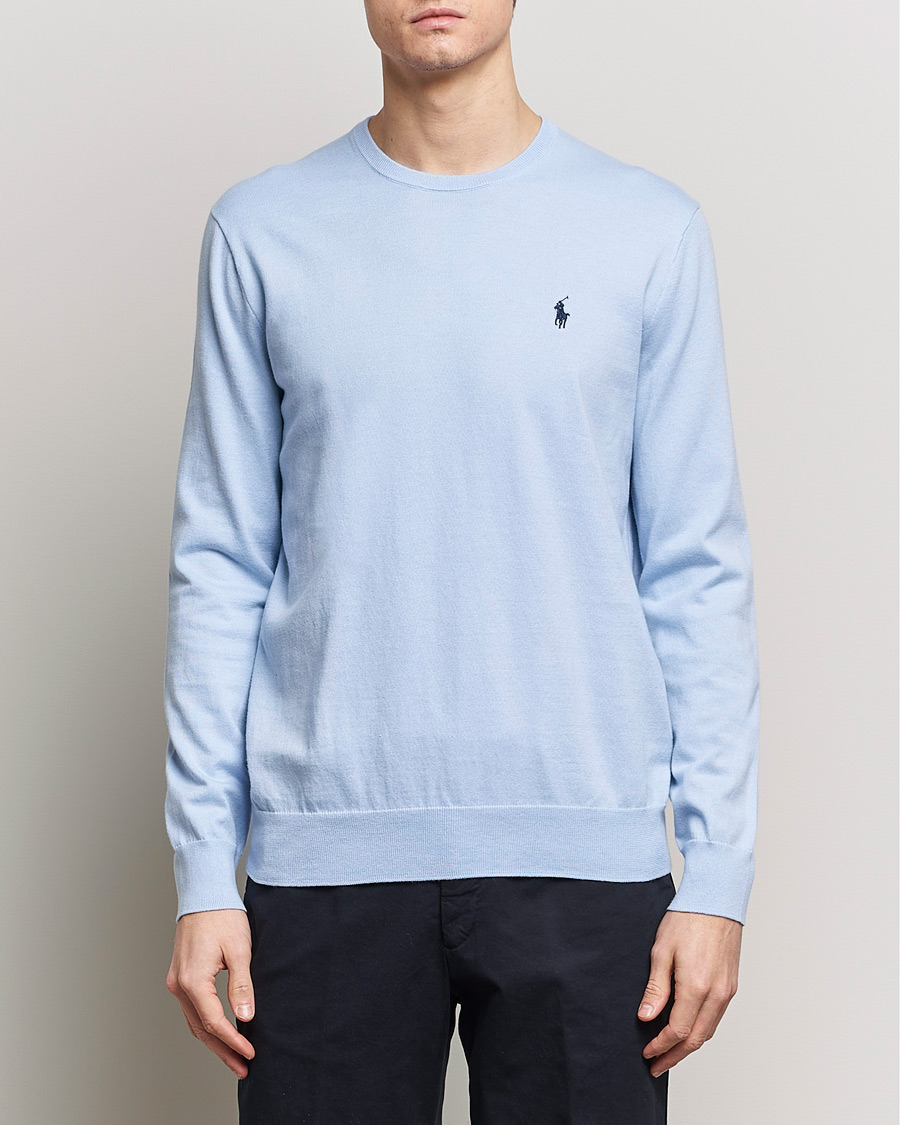 Uomini | Maglieria | Polo Ralph Lauren | Cotton Crew Neck Sweater Blue Hyacinth