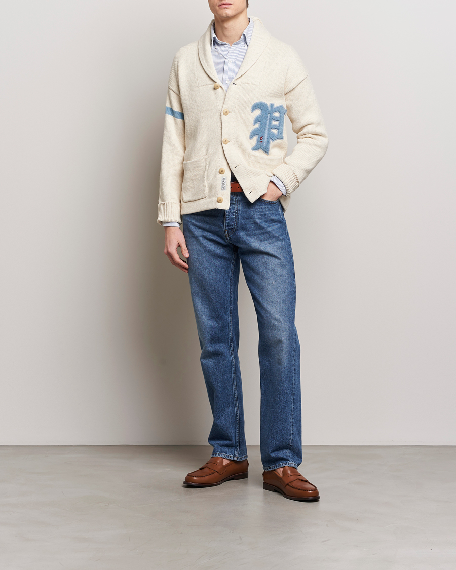 Uomini | Maglieria | Polo Ralph Lauren | Cotton/Linen Shawl Collar Cardigan Andover Cream