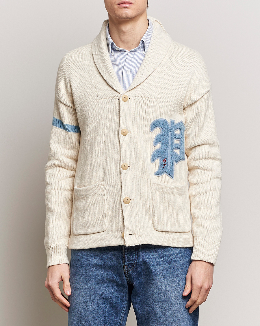 Uomini | Maglieria | Polo Ralph Lauren | Cotton/Linen Shawl Collar Cardigan Andover Cream
