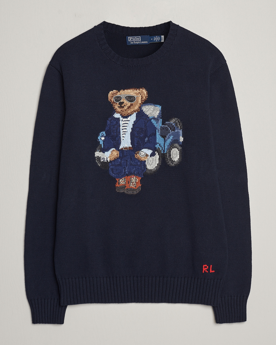 Uomini | Maglieria | Polo Ralph Lauren | Knitted Bear Sweater Aviator Navy