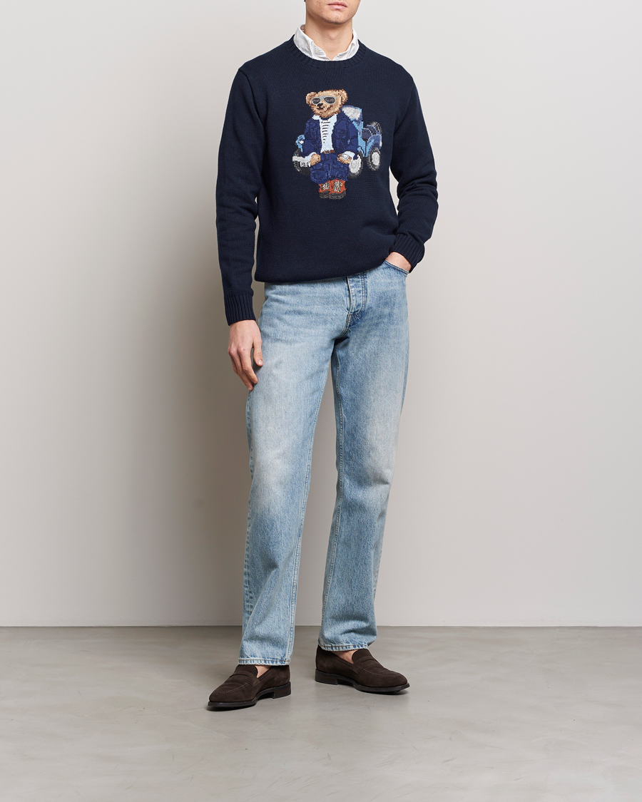 Uomini | Maglieria | Polo Ralph Lauren | Knitted Bear Sweater Aviator Navy