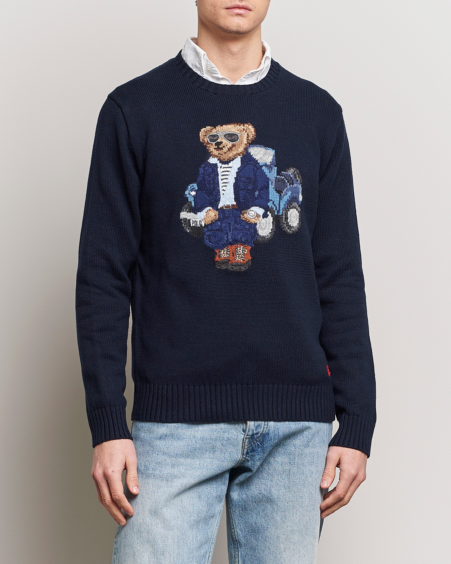 Uomini | Maglieria | Polo Ralph Lauren | Knitted Bear Sweater Aviator Navy