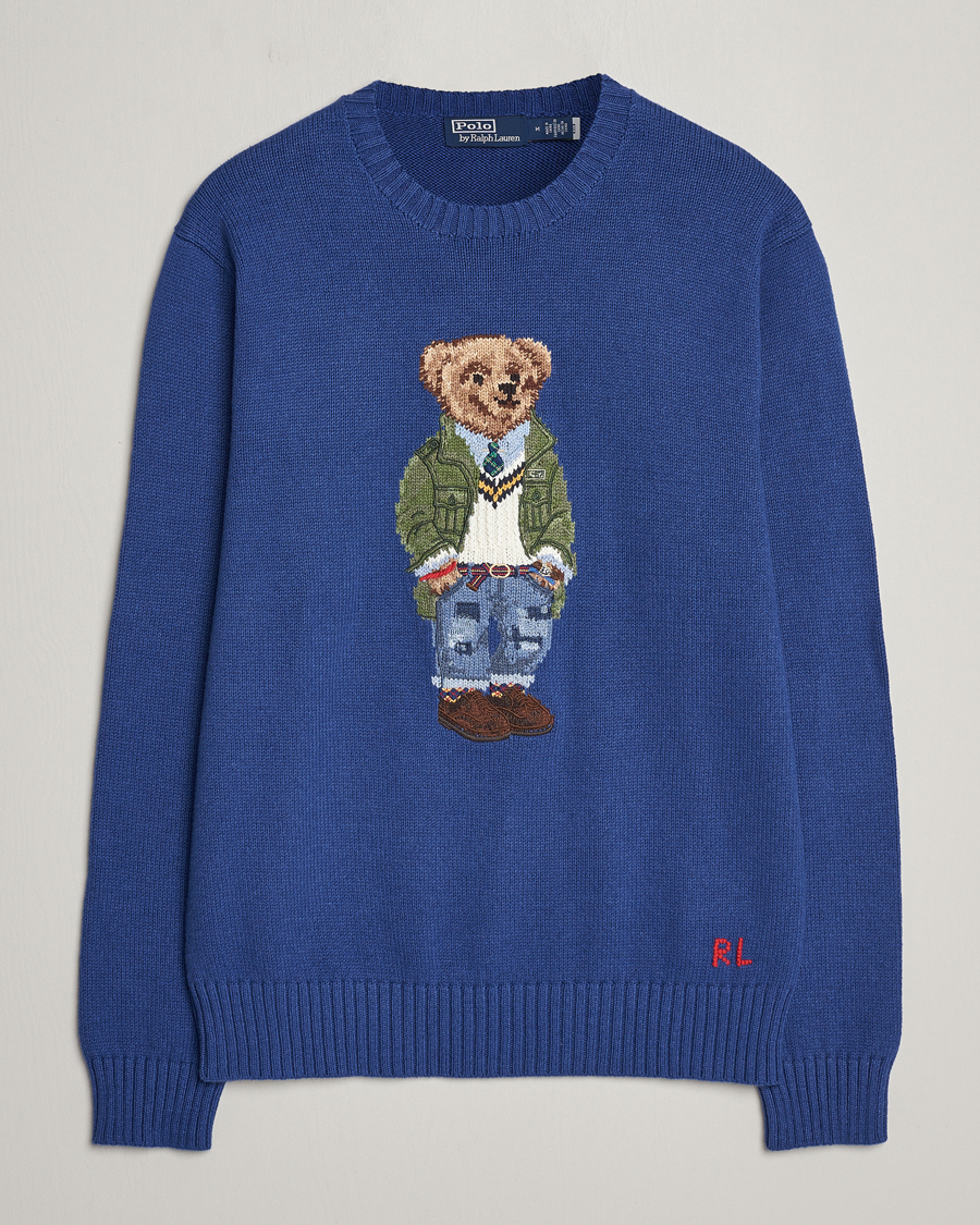 Uomini | Maglieria | Polo Ralph Lauren | Knitted Bear Sweater Beach Royal