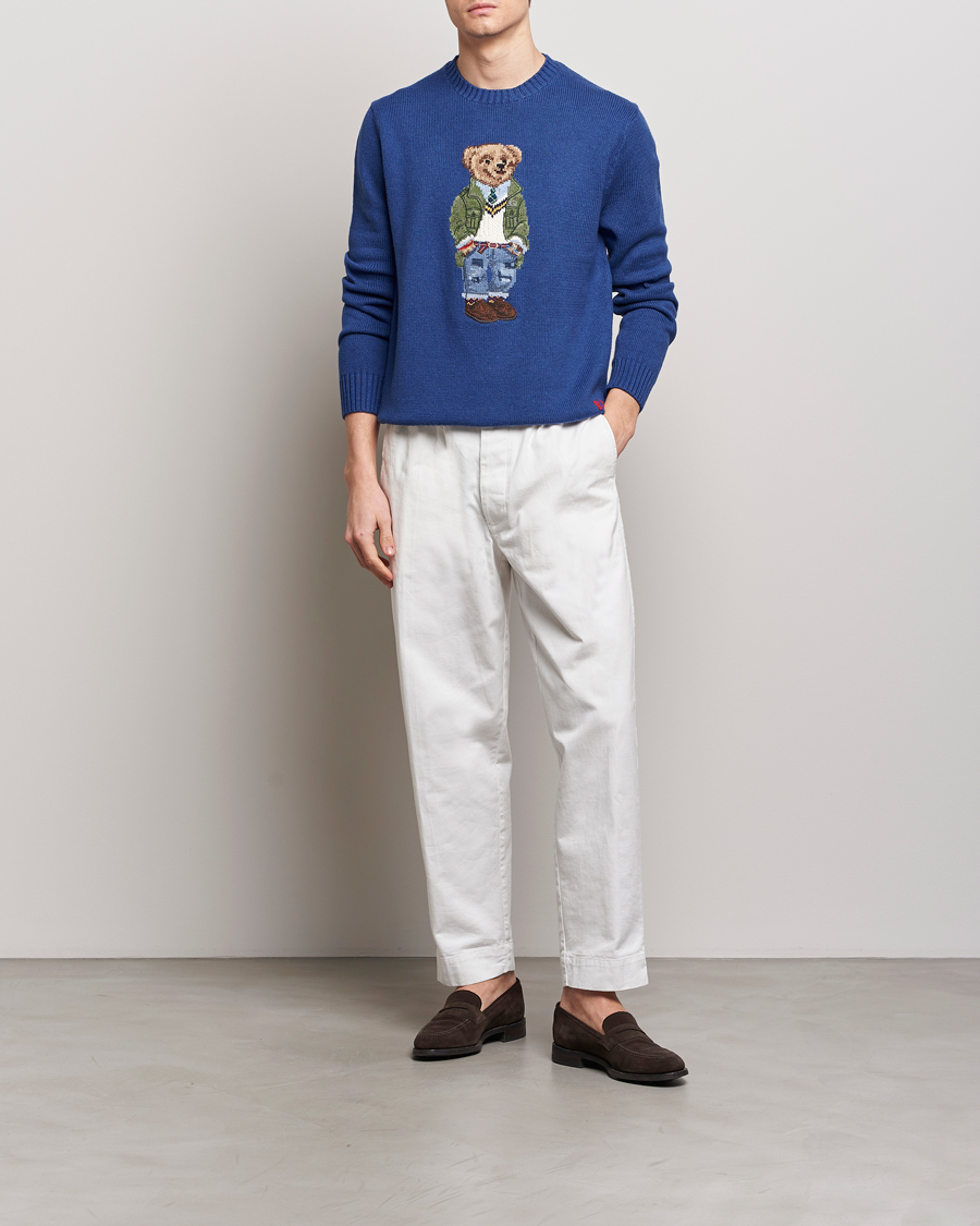 Uomini | Maglieria | Polo Ralph Lauren | Knitted Bear Sweater Beach Royal