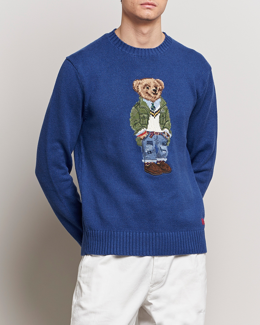 Uomini | Maglieria | Polo Ralph Lauren | Knitted Bear Sweater Beach Royal