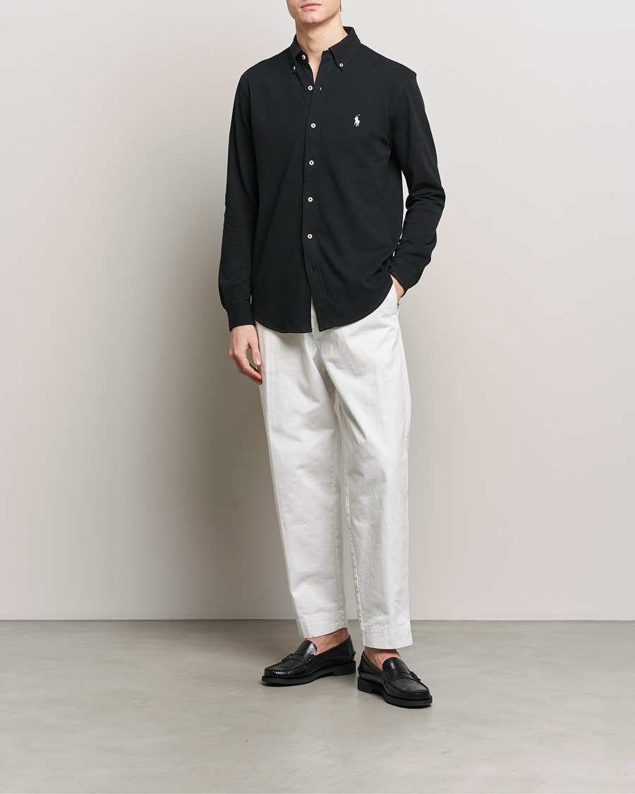 Uomini | Camicie | Polo Ralph Lauren | Featherweight Mesh Shirt Polo Black