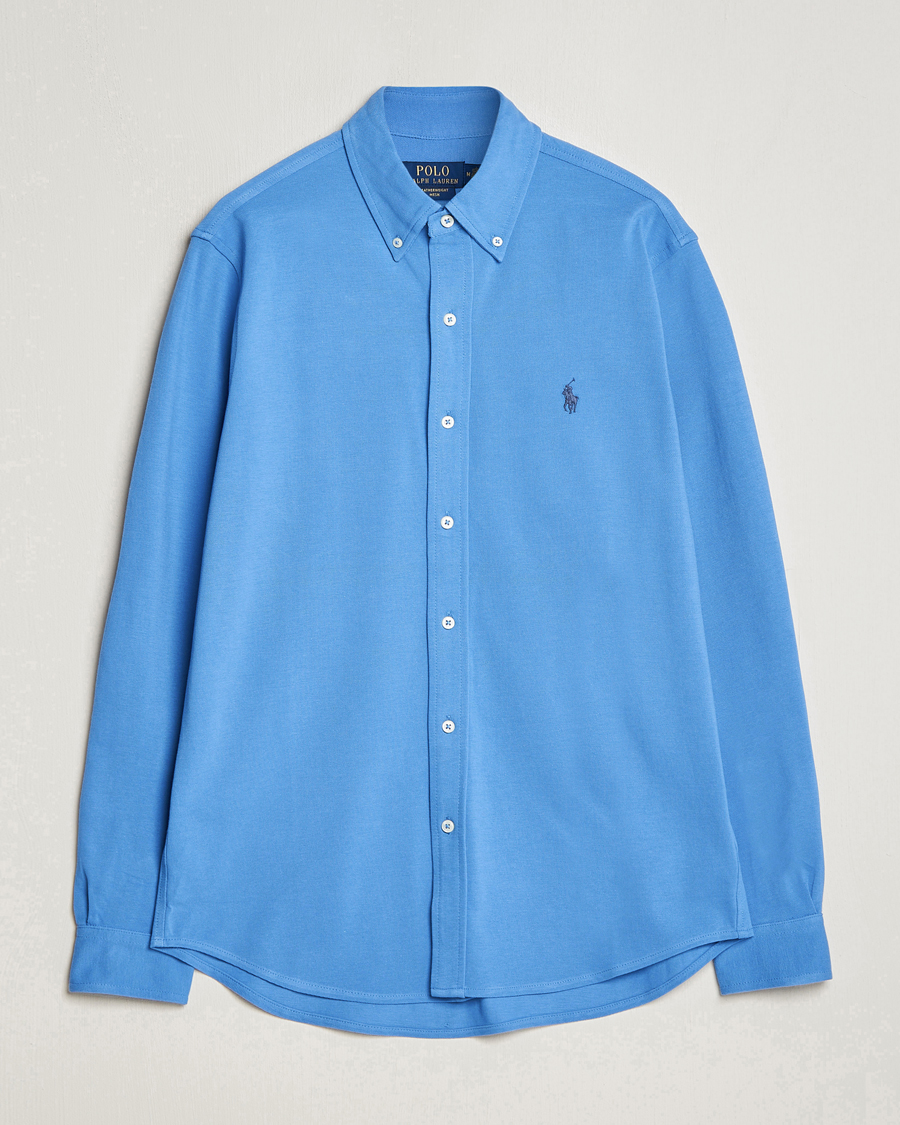 Uomini | Camicie | Polo Ralph Lauren | Featherweight Mesh Shirt New England Blue