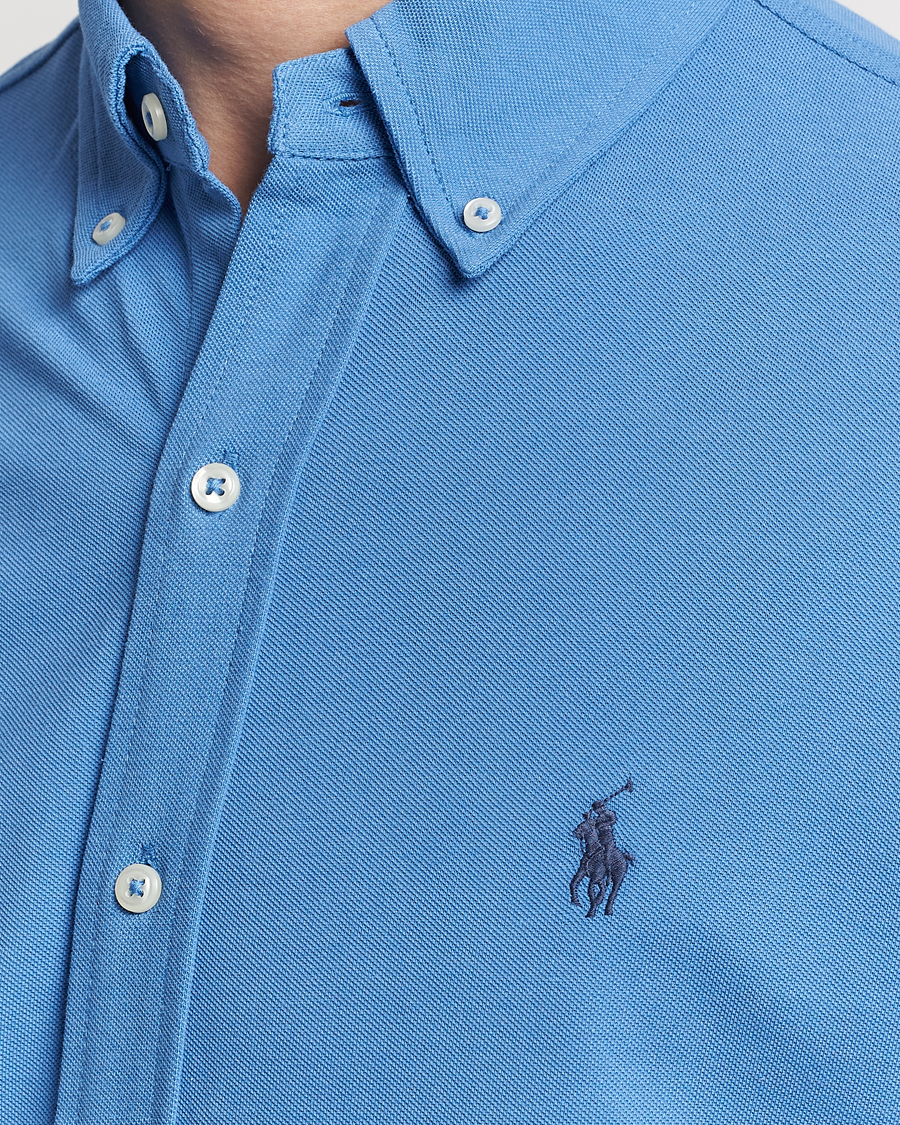Uomini | Camicie | Polo Ralph Lauren | Featherweight Mesh Shirt New England Blue