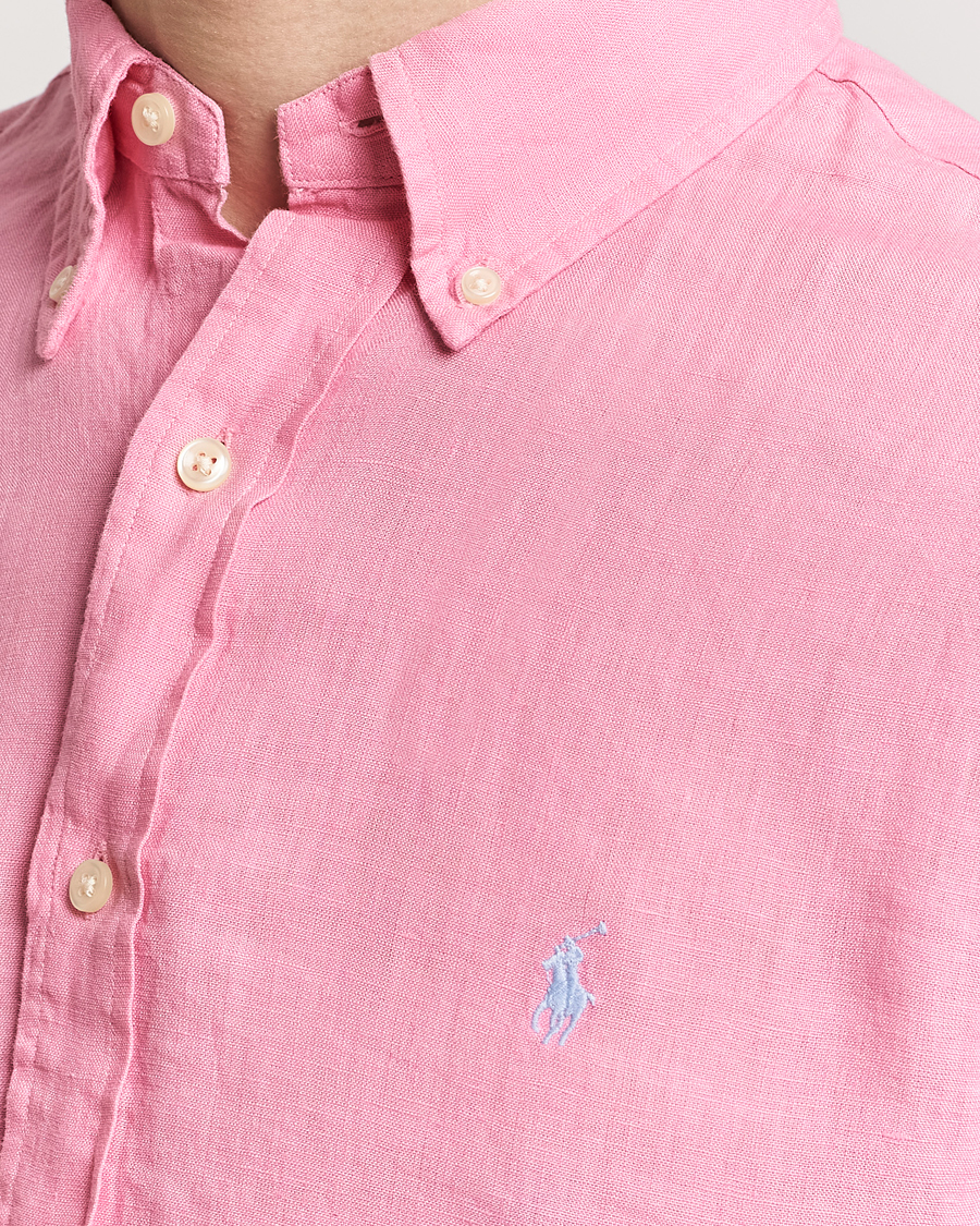 Uomini | Camicie | Polo Ralph Lauren | Custom Fit Linen Button Down Florida Pink
