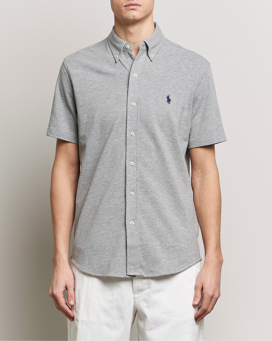 Uomini | Camicie | Polo Ralph Lauren | Featherweight Mesh Short Sleeve Shirt Andover Heather