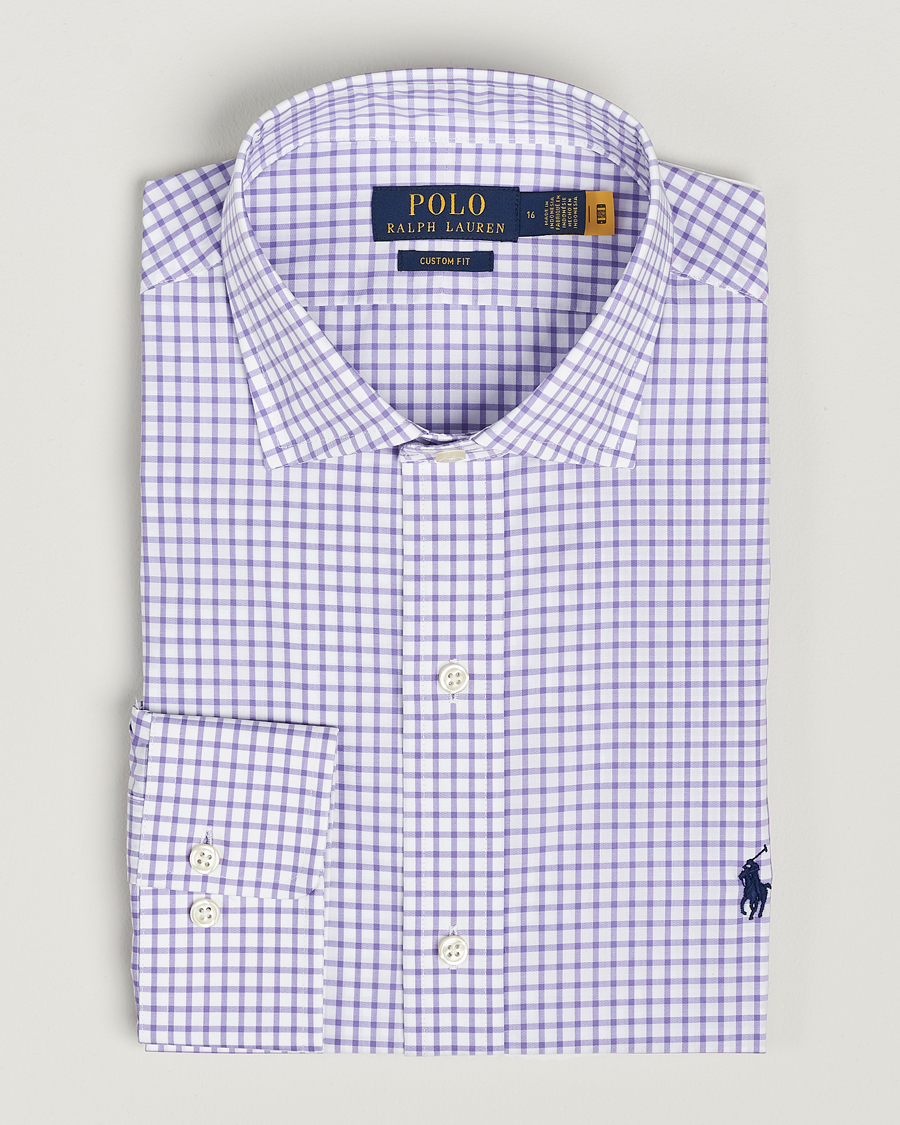Uomini | Camicie | Polo Ralph Lauren | Custom Fit Poplin Shirt Purple/White