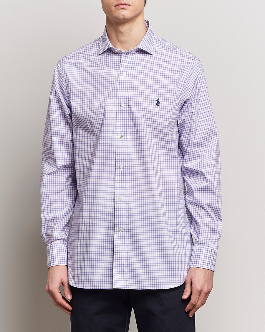 Uomini | Camicie | Polo Ralph Lauren | Custom Fit Poplin Shirt Purple/White