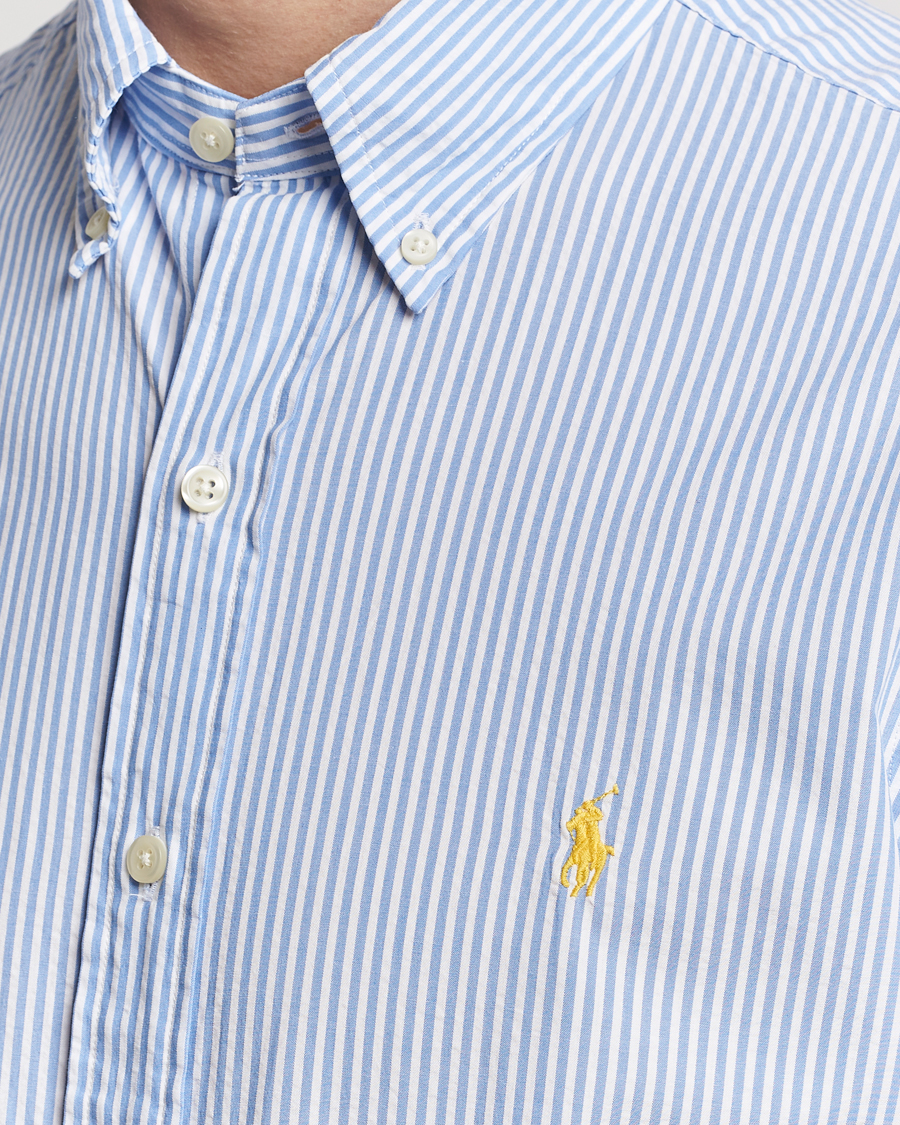 Uomini | Camicie | Polo Ralph Lauren | Seersucker Short Sleeve Striped Shirt Blue/White
