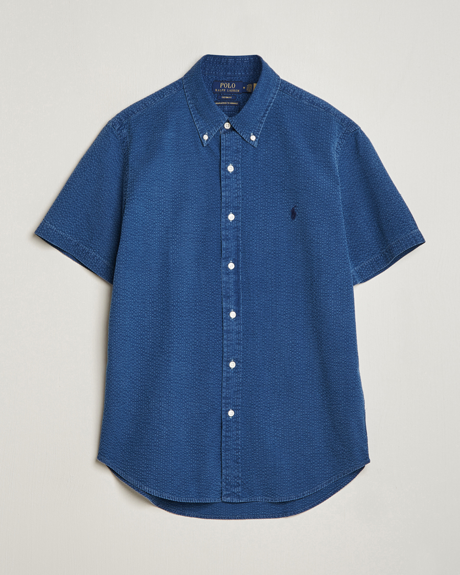 Uomini | Camicie | Polo Ralph Lauren | Seersucker Short Sleeve Shirt Dark Indigo