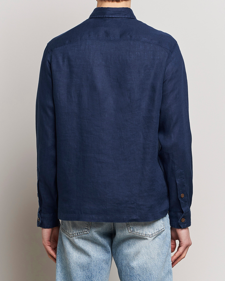 Uomini | Camicie | Polo Ralph Lauren | Linen Overshirt Newport Navy