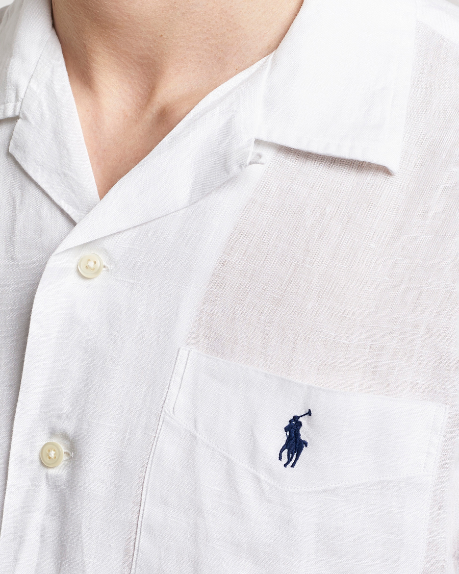 Uomini | Camicie | Polo Ralph Lauren | Linen Pocket Short Sleeve Shirt White