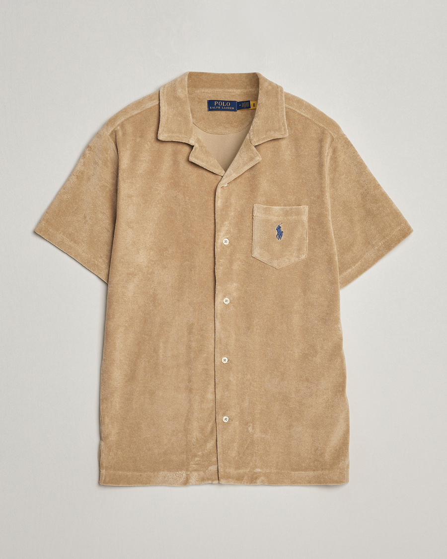 Uomini | Camicie | Polo Ralph Lauren | Cotton Terry Short Sleeve Shirt Coastal Beige