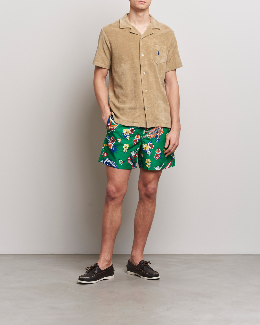 Uomini | Camicie | Polo Ralph Lauren | Cotton Terry Short Sleeve Shirt Coastal Beige