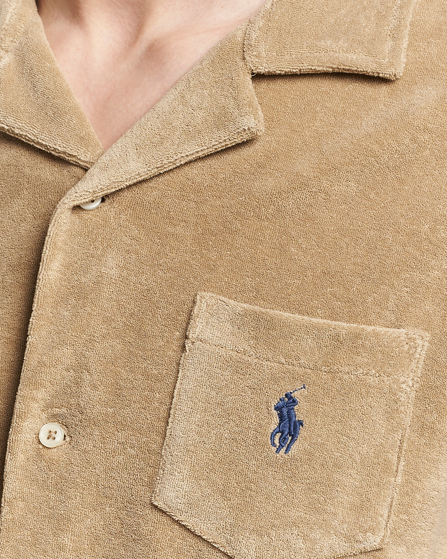 Uomini | Camicie | Polo Ralph Lauren | Cotton Terry Short Sleeve Shirt Coastal Beige