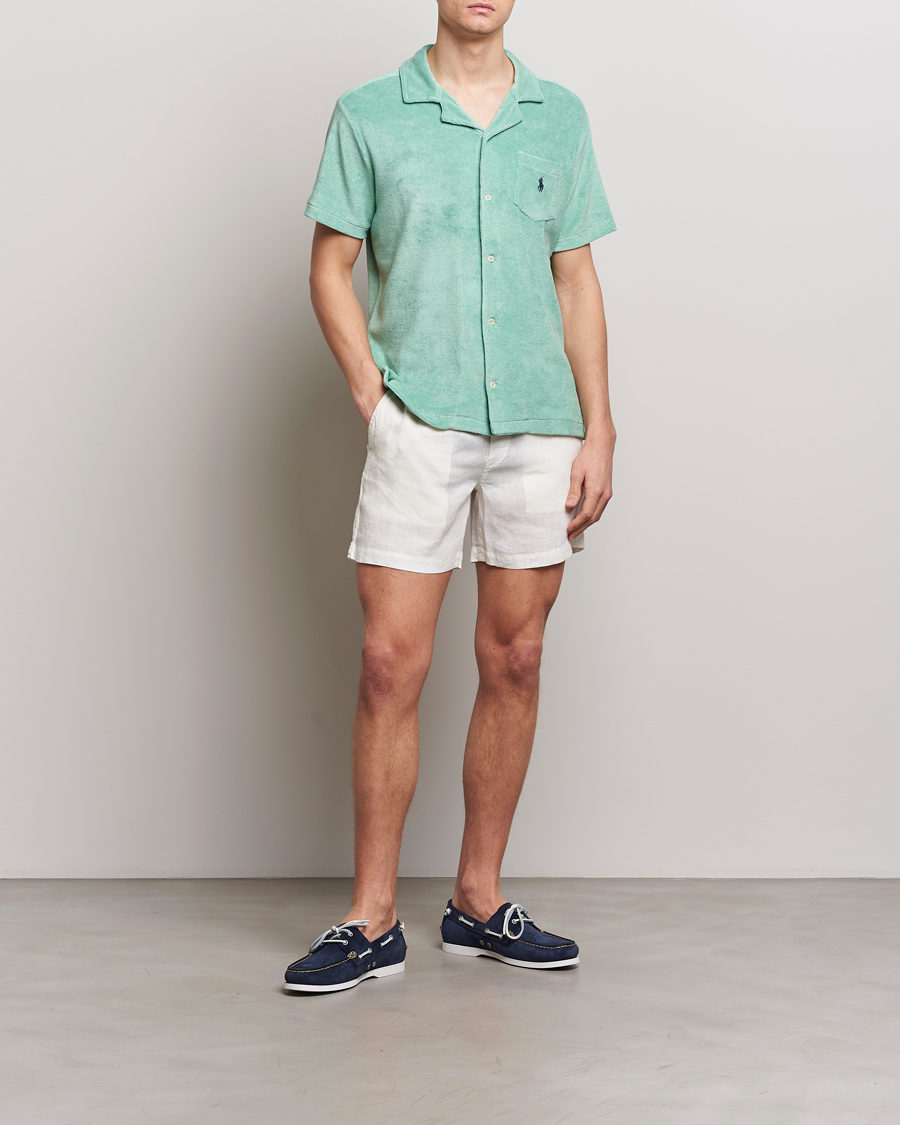 Uomini | Camicie | Polo Ralph Lauren | Cotton Terry Short Sleeve Shirt Celadon